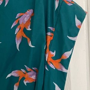 EUC - Maeve (Anthropologie) goldfish mini shirtdress - Size M